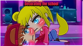 Alvittany  Decorating the school  Gacha Club meme quotTrendquot [upl. by Einnej]