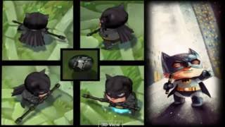 mod skin lol  custom skin Teemo BATMAN [upl. by Xad]