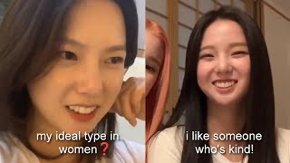 yujins response when asked about her ideal type in women [upl. by Kenlay873]