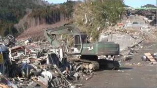 Onagawa Tsunami Aftermath March 23 2011mp4 [upl. by Tohcnarf]