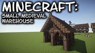 Minecraft Small Medieval Warehouse Tutorial 2 [upl. by Ecinev]