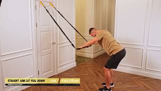 Straight Arm Lat Pull Down with Tribe Lifting Tube Resistance Bands [upl. by Aja]