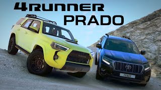 4Runner TRD vs Prado  BeamNG Drive [upl. by Leong]