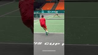 Great practice point from Carlos Alcaraz vs Bautista Agut at the Davis Cup in Valencia 🔥 tennis [upl. by Michail]