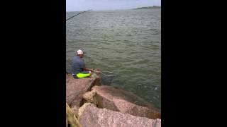 Fishing at seawolf park galveston [upl. by Etz]