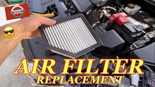 NISSAN ROGUE AIR FILTER REPLACEMENT  No Tools Needed [upl. by Ferrand258]