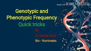 Genotypic and phenotypic frequency Principle of Inheritance NEETNCERT [upl. by Coppins579]