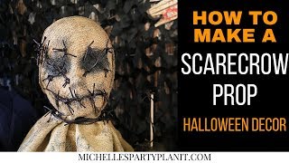 How to Make a Scarecrow Prop for Halloween Decor [upl. by Theurer]