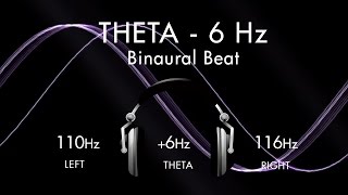 The Theta Auto suggestion Wave  1hr Pure Binaural Beat Session at 6Hz Intervals [upl. by Dallon]