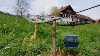 Modellseilbahn Bommes Bahn Betrieb mit 10er und 8er Gondeln [upl. by Nnitsuj]