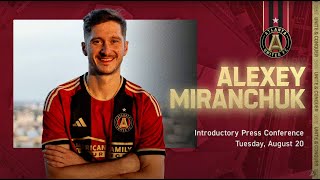 WATCH  ALEXEY MIRANCHUK Press Conference presentation with Atlanta United [upl. by Yendyc]