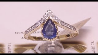 97891  Sapphire and Diamond Ring  9ct Yellow Gold [upl. by Alyhc175]