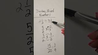 Dividing Mixed Numbersdividing mixed numbershomework help [upl. by Lanita]