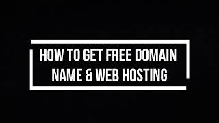 How to Get Free Domain Name amp Web Hosting in 2024 [upl. by Shaefer]