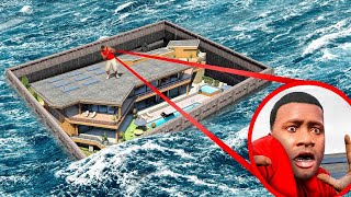 SALVEI A CASA DO FRANKLIN DE UM MEGA TSUNAMI NO GTA 5 [upl. by Isej]