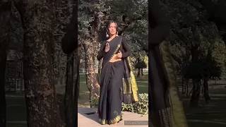 Black and golden combination saree fashionableaccessories saree [upl. by Ecnarepmet640]