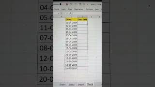 Excel Trick ‼️ Calculate Total Days Left In A Month 💯  Excel Tips ‼️ shorts exceltips bytetech [upl. by Norling404]