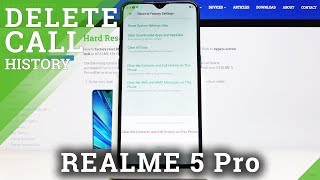 How to Remove All Contacts in Realme 5 Pro  Clear Call History [upl. by Yelrahc]