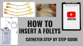 HOW TO INSERT A FOLEYS CATHETER  STEP BY STEP GUIDE [upl. by Hsizan723]