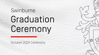 Swinburne Graduation 3 October 2024 1000am [upl. by Sanjiv]