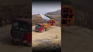 Wind Turbine Blade vs Mountain Roads 😲 shorts [upl. by Effie]