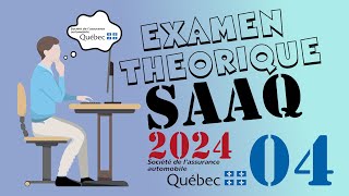 EXAMEN THEORIQUE I MOTO  SAAQ  QUÉBEC 2024 I REGLEMENTATION 04 [upl. by Yttiy]