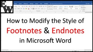 How to Modify the Style of Footnotes and Endnotes in Microsoft Word [upl. by Hteboj]