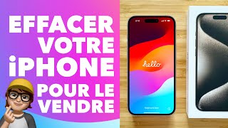 Réinitialiser  Effacer son iPhone pour le vendre • Déconnexion iCloud  Apple • 2024 [upl. by Mohl]