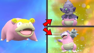 How to Evolve a Galarian Slowpoke into a Galarian Slowbro amp Slowking in Pokemon Scarlet amp Violet DLC [upl. by Sidoney355]