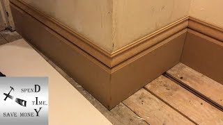 How to cut an external mitre  outside corner on skirting boards  baseboards [upl. by Asetal677]