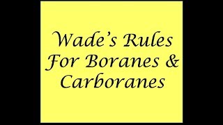 Wades rule for boranes and carboranesTips and Tricks ll Organometallic Chemistry [upl. by Clapper664]