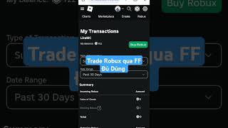 Trade robux qua acc ff đủ chơi trader roblox subscribe freefire [upl. by Salim]