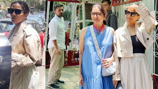 Masaba Gupta With Hubby Satyadeep Mishra And Neena Gupta Snapped At Maternity Clinic In Bandra [upl. by Robbin]