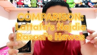 Rasasi HAWAS vs Lattafa NAJDIA 😮  CLONE WARS  Fragrance Comparison Review [upl. by Cy]