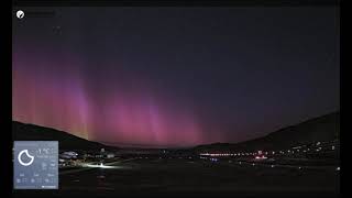 Aurora—Kangerlussuaq Airport 10102401 2x speed playback [upl. by Walls]