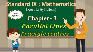 Class 9 Maths  Chapter 3 Parallel Lines  Triangle centres  English Medium  Kerala Syllabus [upl. by Shandie]