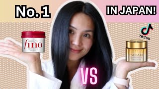 Viral Japanese Hair Mask Showdown Fino Vs Tsubaki  Try On amp Review [upl. by Esiole]