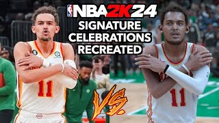 NBA Signature Celebrations Recreated In NBA 2K24 [upl. by Sirroned]