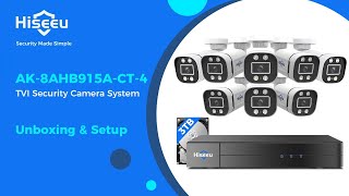 Hiseeu TVI wired security camera system 915A 8CH [upl. by Erialb]