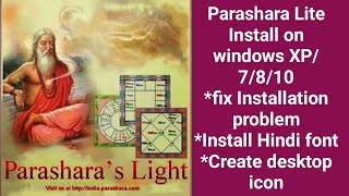 Parashar light fix all problem installation Hindi font and desktop icon [upl. by Auqinat]