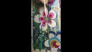 Curved Bullion Stitch on Needlepoint Canvas [upl. by Ecam]