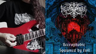 Necrophobic  Spawned by Evil Guitar Cover [upl. by Tertia]