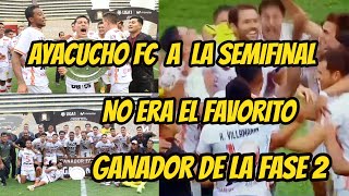 EMOTIVA CELEBRACIÓN DE AYACUCHO FC POR LA CLASIFICA A LA SEMIFINAL DE LA LIGA 1 [upl. by Ecarret]