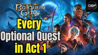 How to find all hidden quests amp activities in Baldurs Gate 3 Act 1 [upl. by Onilatac]