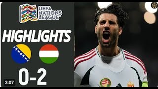 Bosnia Herzegovina vs Hungary 02 Highlights  UEFA Nations League 2024 [upl. by Winstonn]