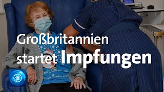 Coronavirus Großbritannien startet Impfungen [upl. by Wight]