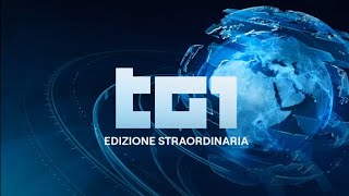 Sigla Tg1 Edizione Straordinaria Sigla vers serale  8 gennaio 2023 [upl. by Leimaj]