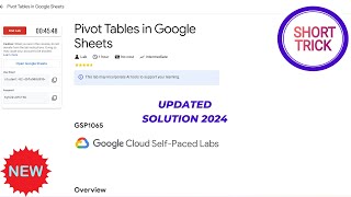 Pivot Tables in Google Sheets  2024  GSP1065 qwiklabs qwiklabsarcade2024 [upl. by Stacy]