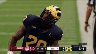 3 Ohio State Buckeyes 111 vs 1 Michigan Wolverines 120 Big 10 Championship  12142024 [upl. by Hnad]