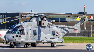 Polish Navy AW101 Merlin helicopter delivery military helicopter navy [upl. by Carew133]